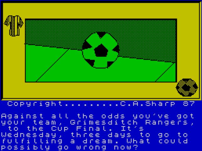 Football Frenzy - ZX Spectrum game screenshot (1987) by Alternative